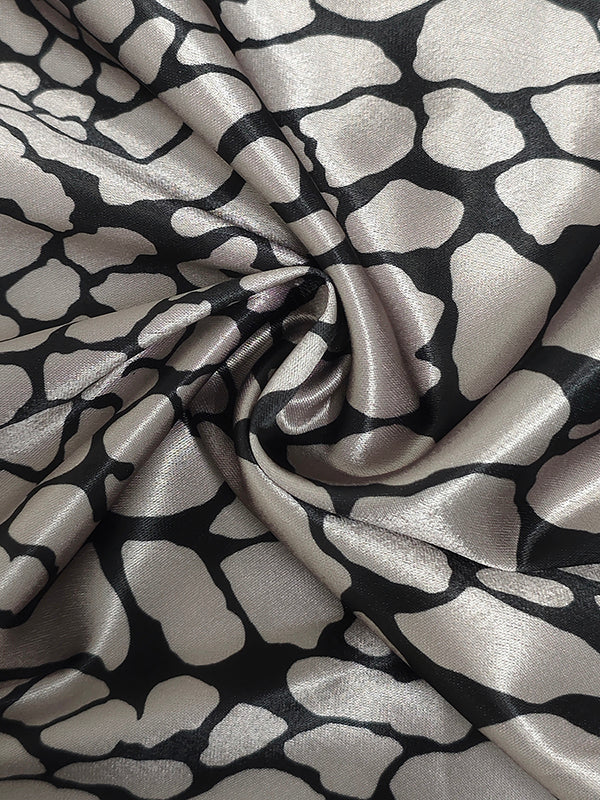 Agnès Paris | CHEMISIER EFFET SATIN À MOTIF ARTISTIQUE