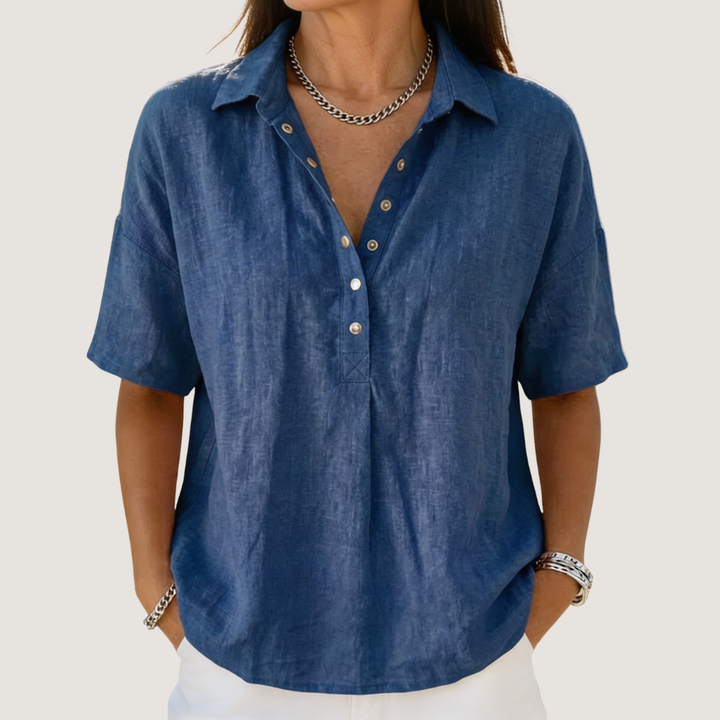 Agnès Paris | Blouse avec Col et Détails Boutonnés Willow