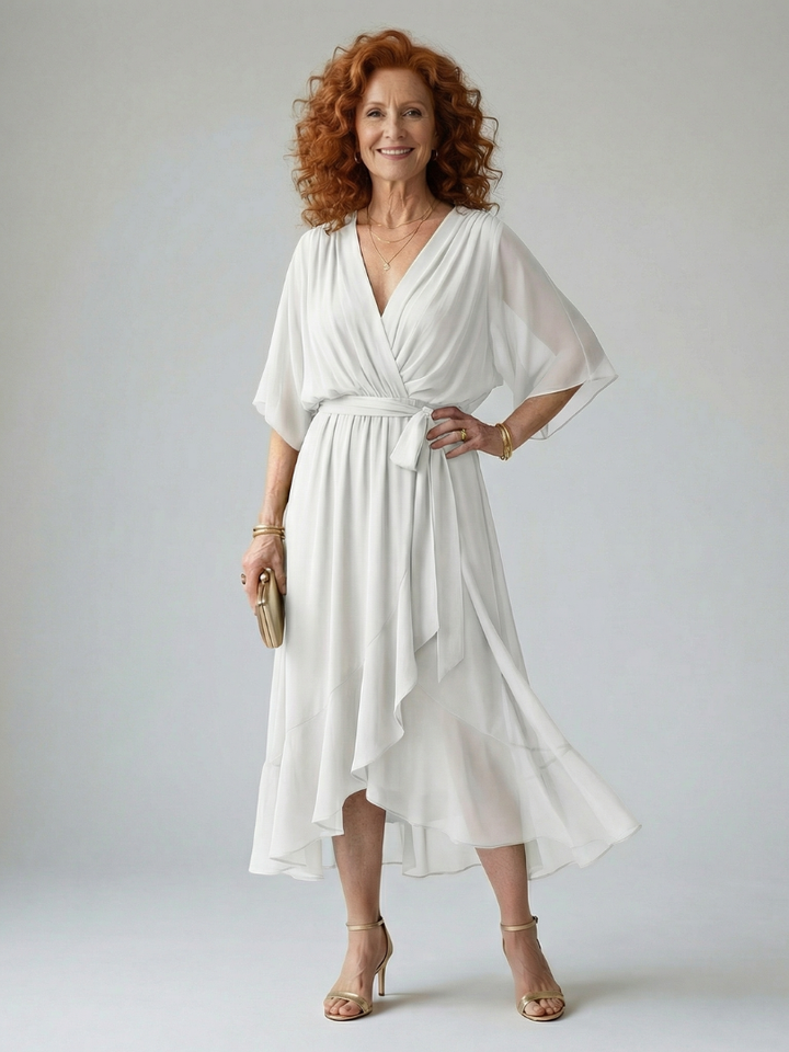 Agnès Paris | Robe Midi Drapée Elric