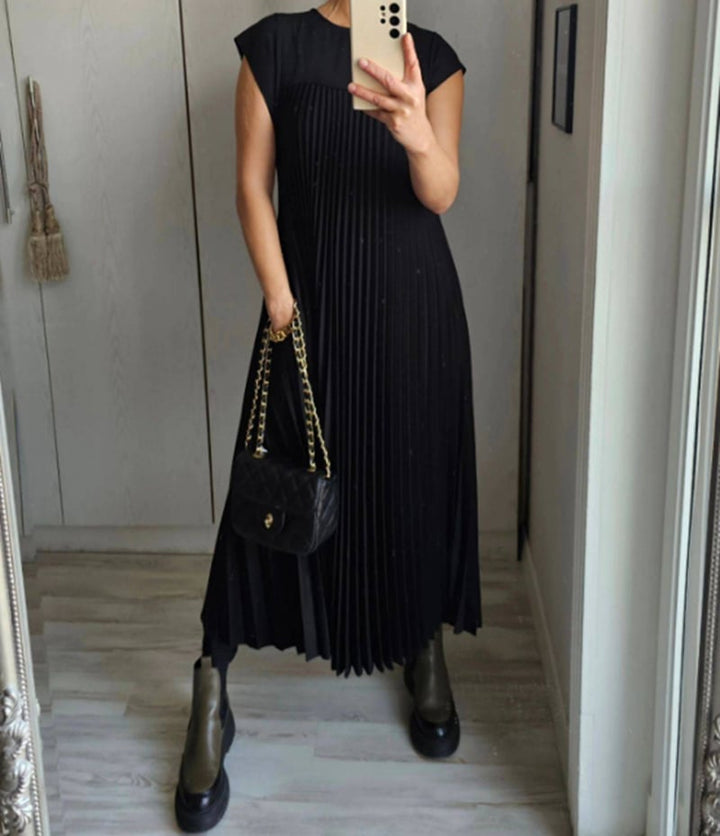 Agnès Paris | Robe Plissée Sans Manches