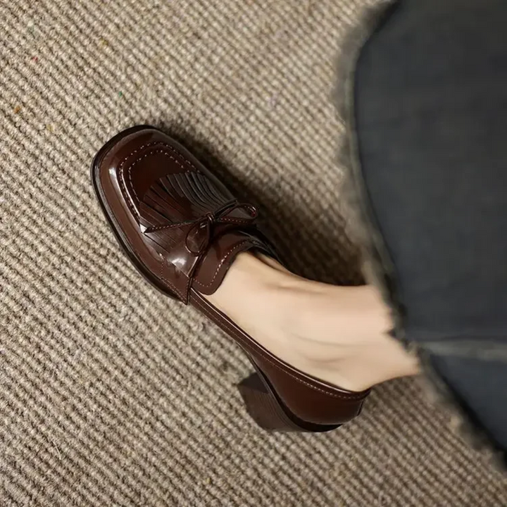 Agnès Paris | Mocassins à Pampilles Talon Bloc Élina