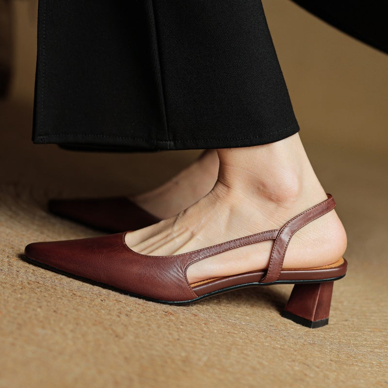 Agnès Paris | Escarpins Slingback en Cuir Élina