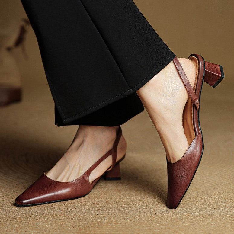 Agnès Paris | Escarpins Slingback en Cuir Élina