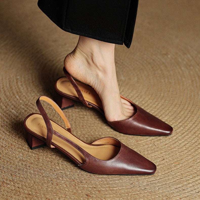 Agnès Paris | Escarpins Slingback en Cuir Élina