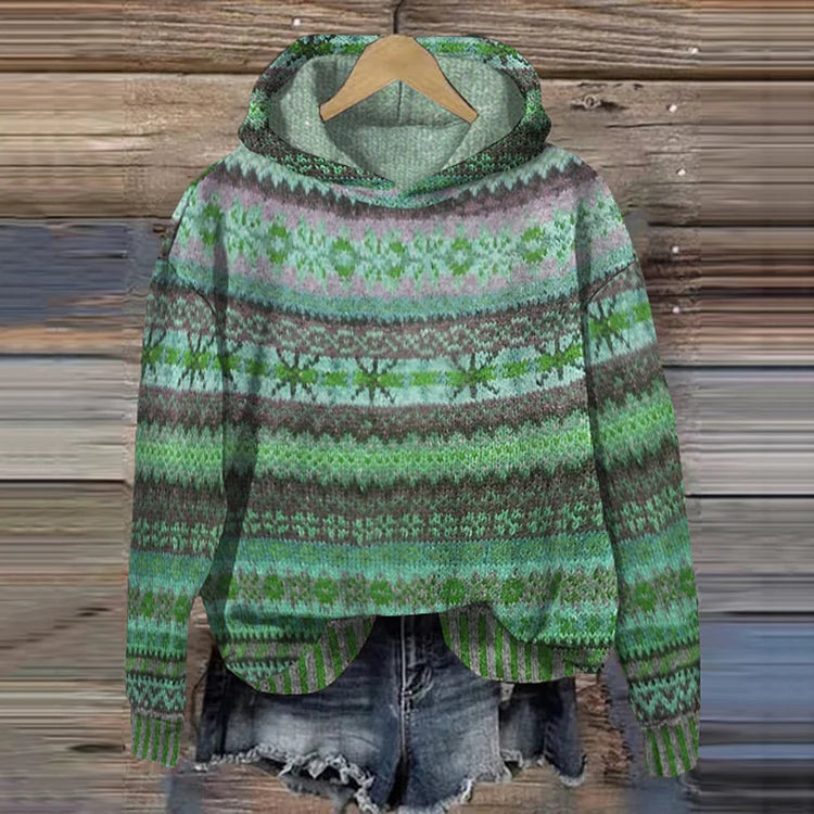 Agnès Paris | Pull à Capuche Jacquard Chloé
