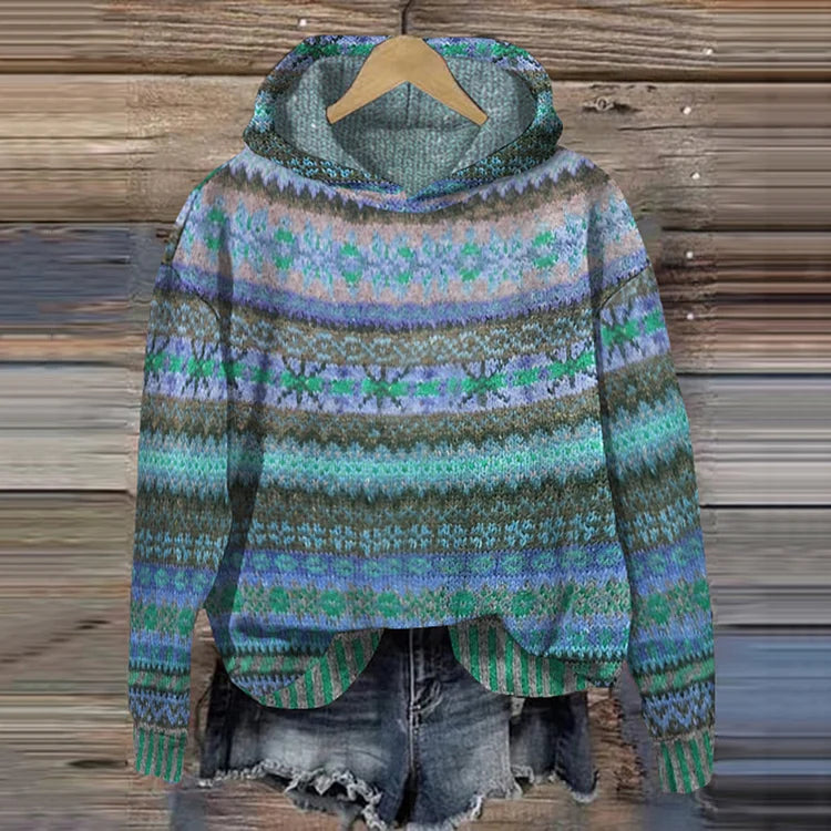 Agnès Paris | Pull à Capuche Jacquard Chloé