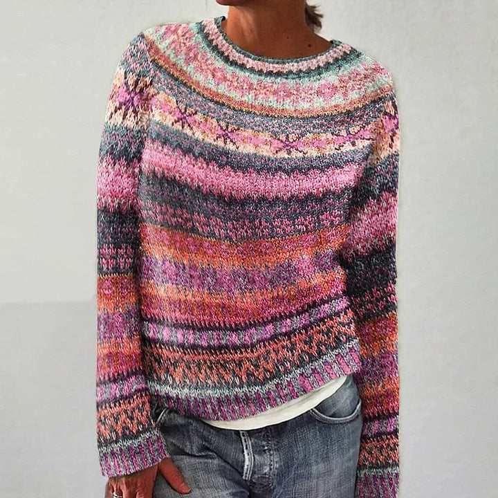 Agnès Paris | Pull Maille Chinée Rose Élina