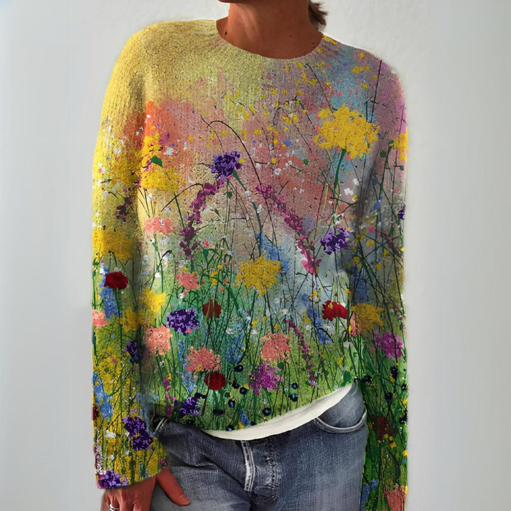 Agnès Paris | Pull Maille Prairie Fleurie Manon
