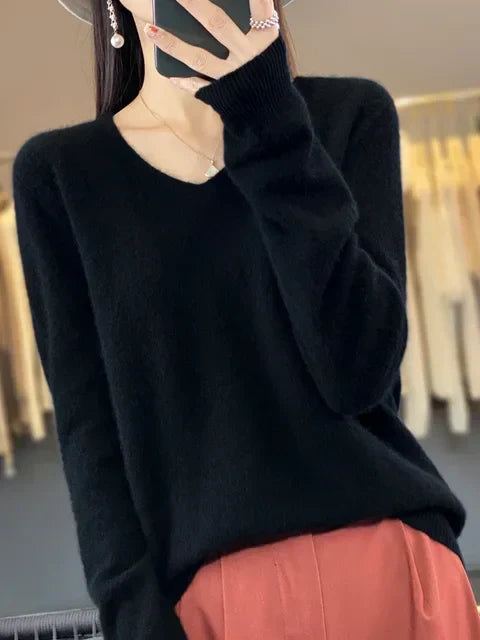 Agnès Paris | Pull Col V Maille Douce Martine