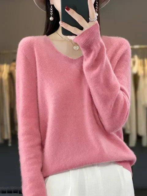 Agnès Paris | Pull Col V Maille Douce Martine