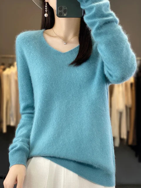 Agnès Paris | Pull Col V Maille Douce Martine