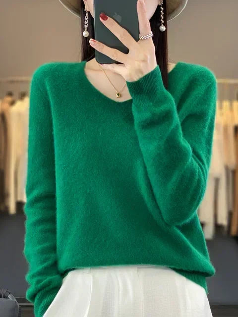 Agnès Paris | Pull Col V Maille Douce Martine