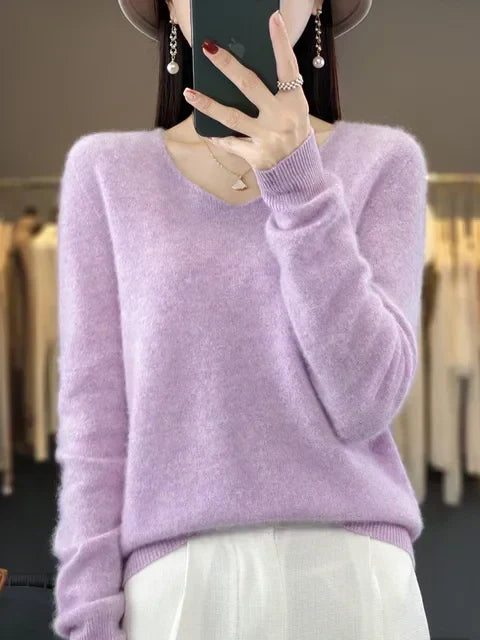 Agnès Paris | Pull Col V Maille Douce Martine