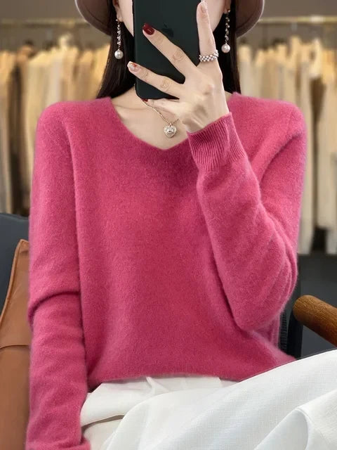 Agnès Paris | Pull Col V Maille Douce Martine