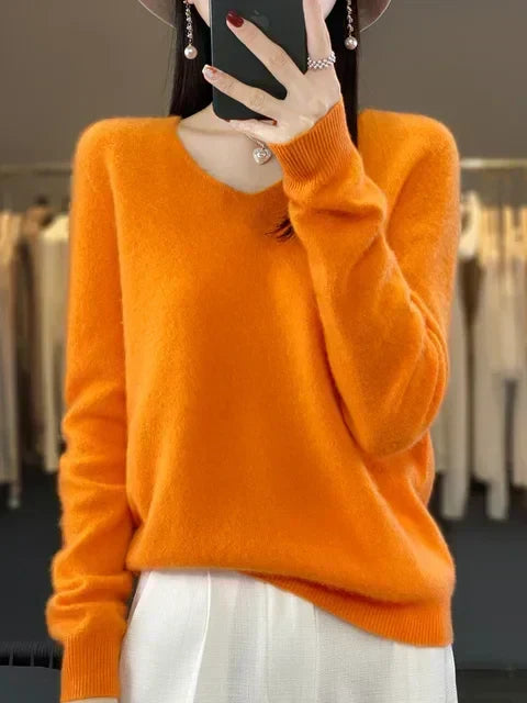 Agnès Paris | Pull Col V Maille Douce Martine