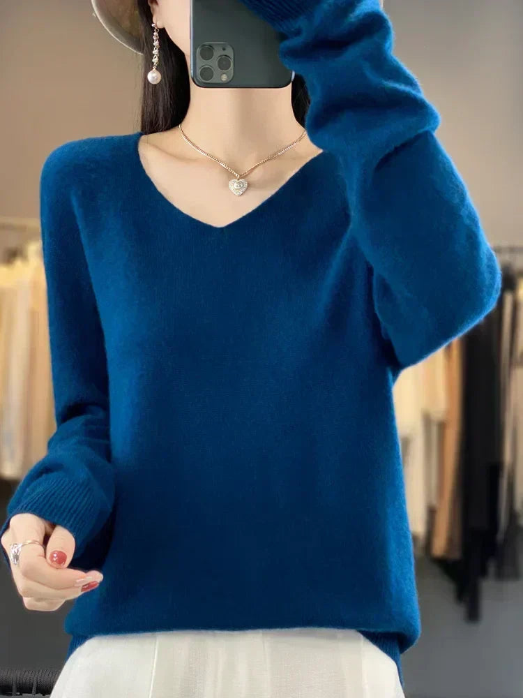Agnès Paris | Pull Col V Maille Douce Martine