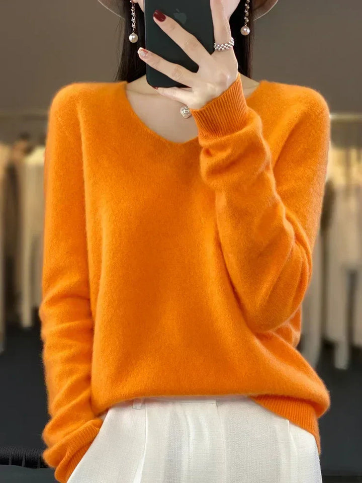 Agnès Paris | Pull Col V Maille Douce Martine