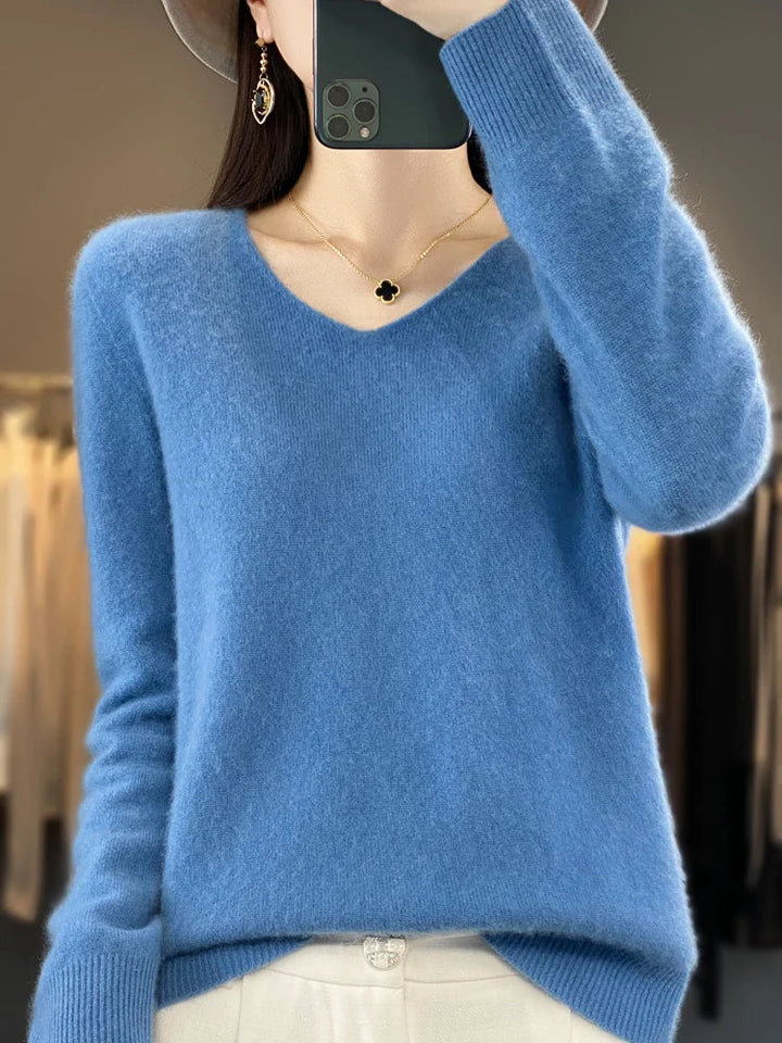 Agnès Paris | Pull Col V Maille Douce Martine