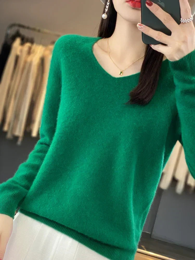Agnès Paris | Pull Col V Maille Douce Martine