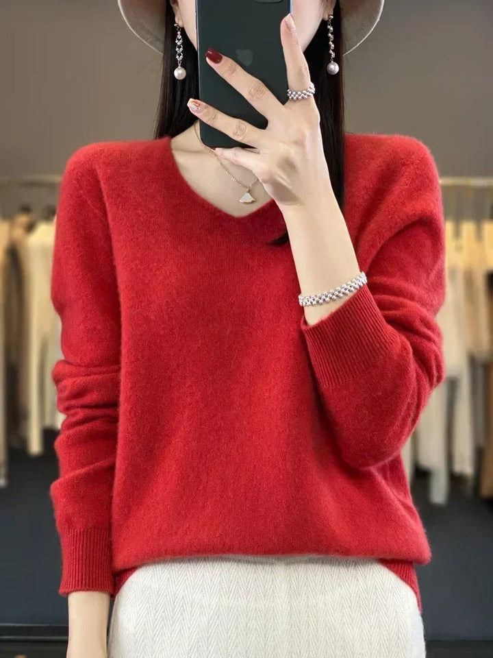 Agnès Paris | Pull Col V Maille Douce Martine