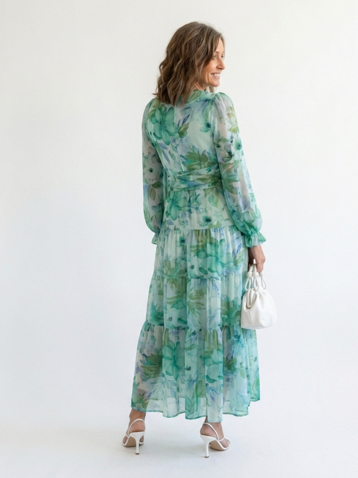 Agnès Paris | Robe Maxi Fleurie à Manches Longues Althea