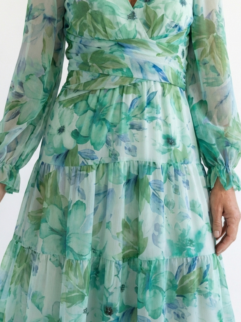 Agnès Paris | Robe Maxi Fleurie à Manches Longues Althea