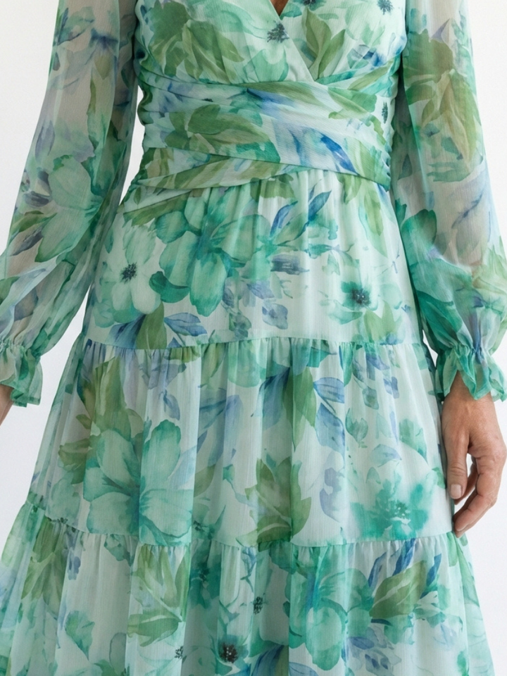 Agnès Paris | Robe Maxi Fleurie à Manches Longues Althea