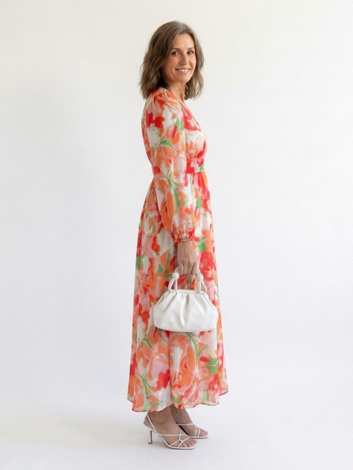 Agnès Paris | Robe Maxi Fleurie à Manches Longues Althea