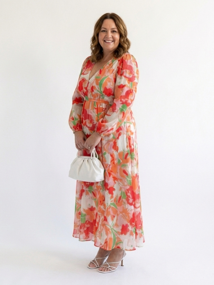 Agnès Paris | Robe Maxi Fleurie à Manches Longues Althea