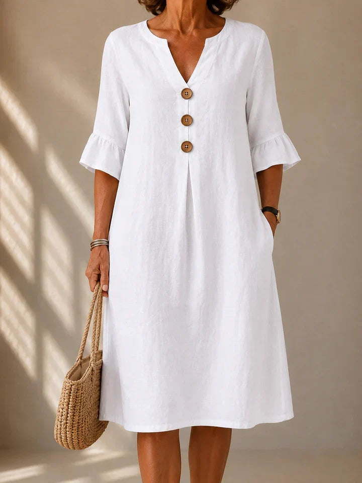 Agnès Paris | Robe Boutonnée Pli Creux Charlotte