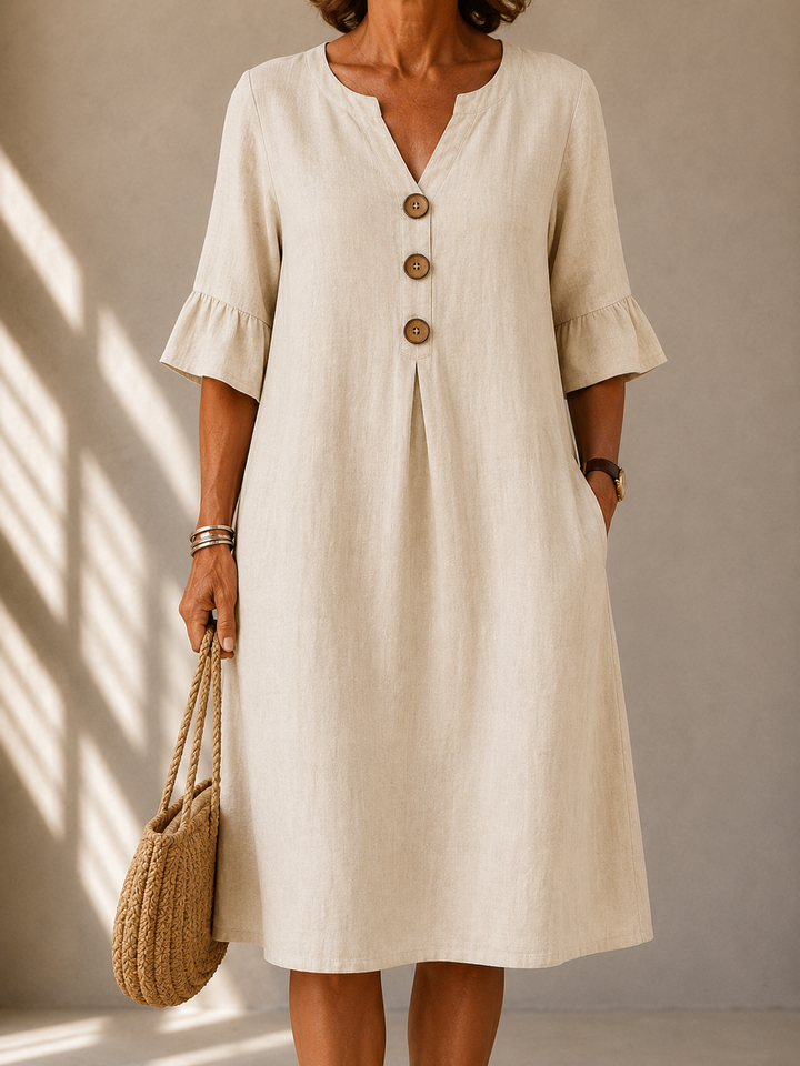 Agnès Paris | Robe Boutonnée Pli Creux Charlotte