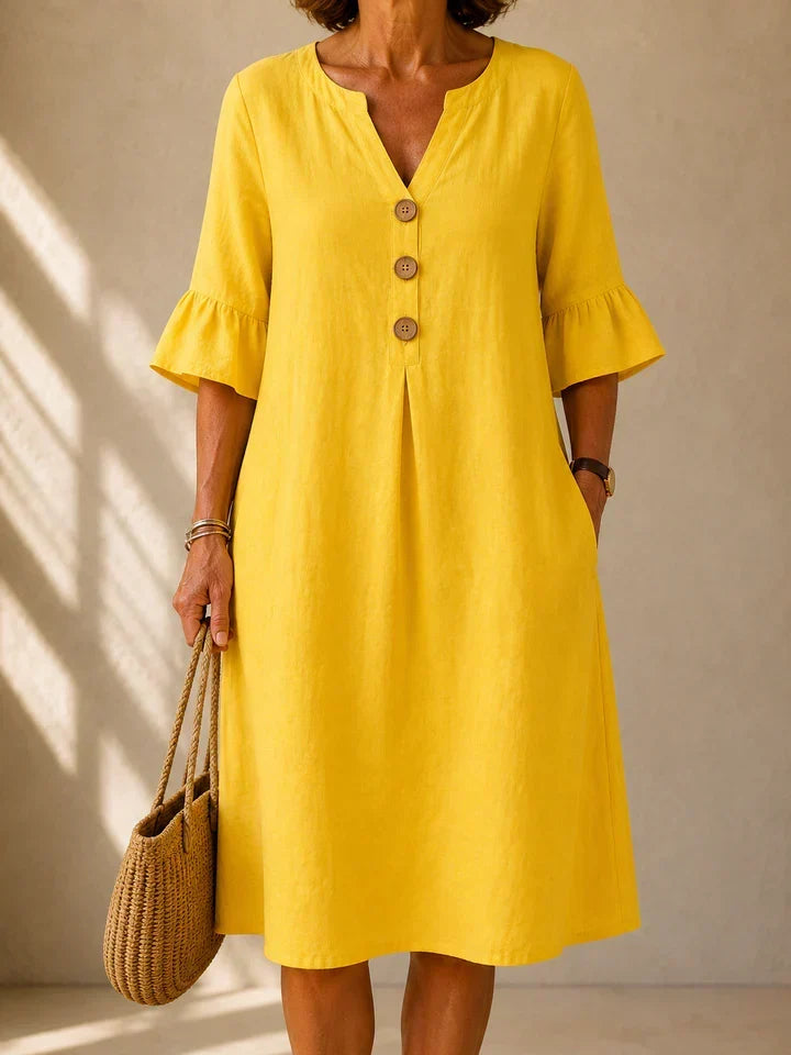 Agnès Paris | Robe Boutonnée Pli Creux Charlotte