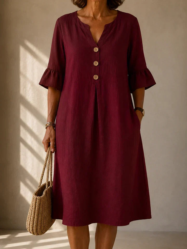Agnès Paris | Robe Boutonnée Pli Creux Charlotte