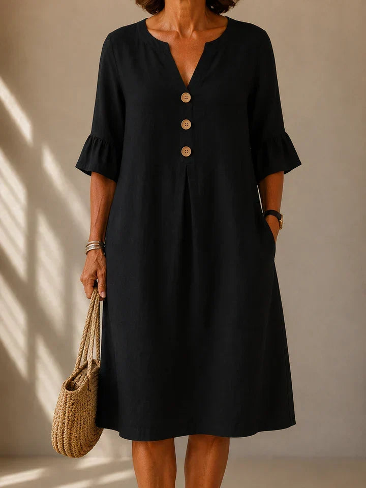 Agnès Paris | Robe Boutonnée Pli Creux Charlotte