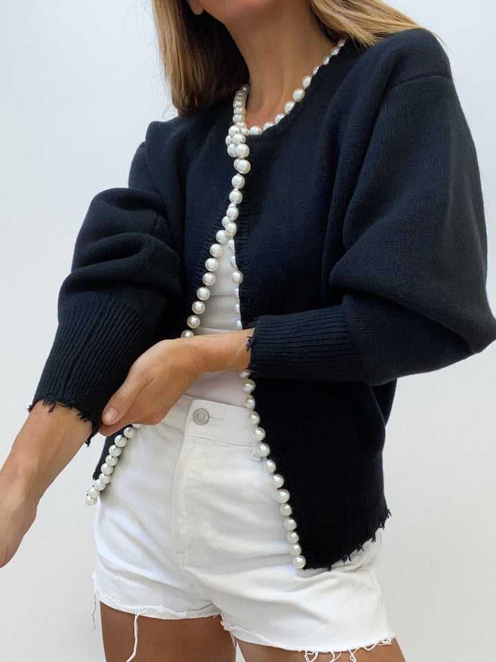 Agnès Paris | Cardigan Perlé Col Rond Christine