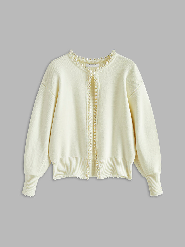 Agnès Paris | Cardigan Perlé Col Rond Christine