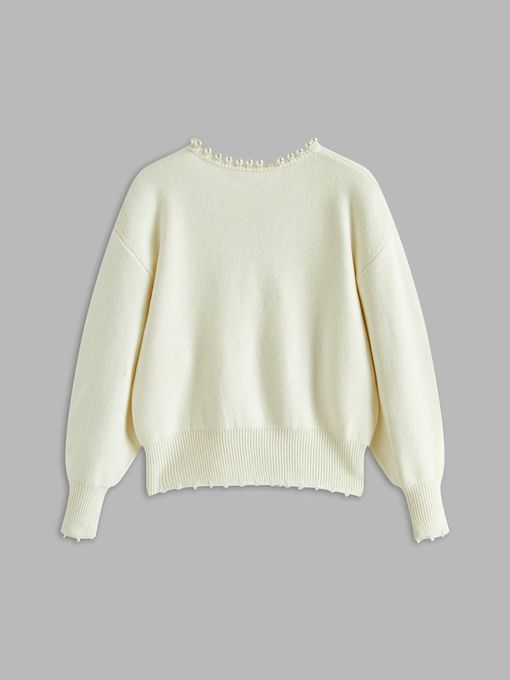 Agnès Paris | Cardigan Perlé Col Rond Christine