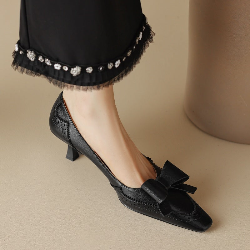 Agnès Paris | Escarpins à Ruban et Perforations Claire
