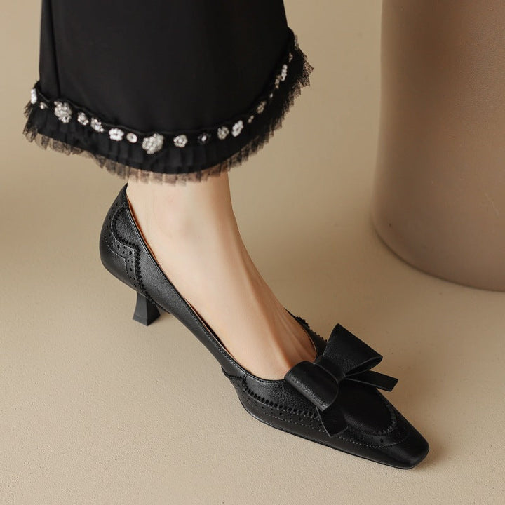 Agnès Paris | Escarpins à Ruban et Perforations Claire