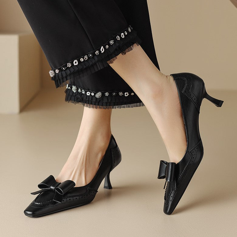 Agnès Paris | Escarpins à Ruban et Perforations Claire