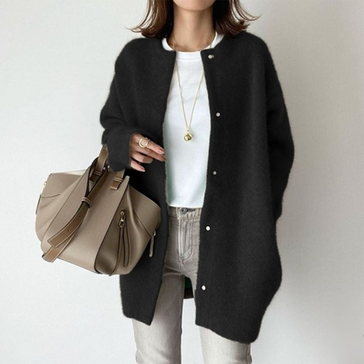 Agnès Paris | Cardigan Long Sans Col Léa