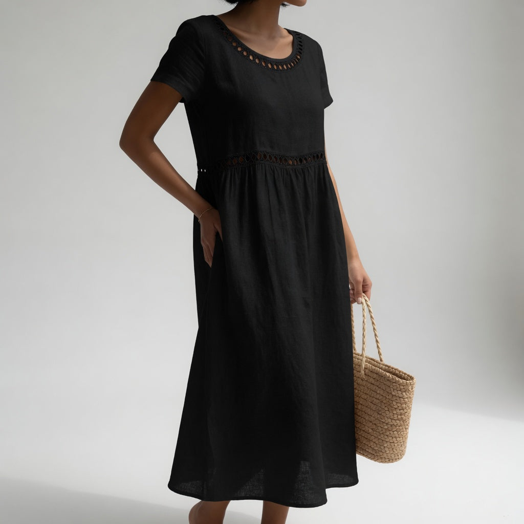 Agnès Paris | Robe Brodée Fluide Aveline