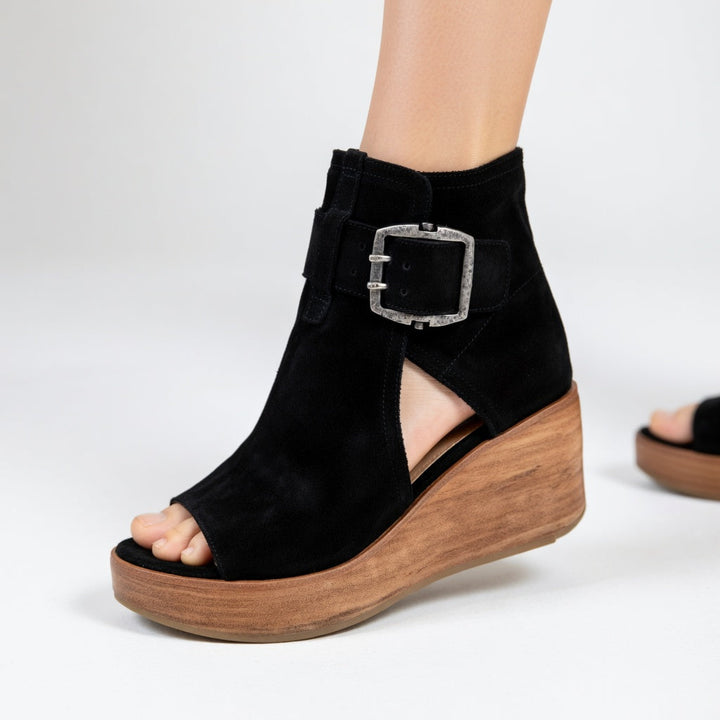 Agnès Paris | Bottines compensées ouvertes Lila