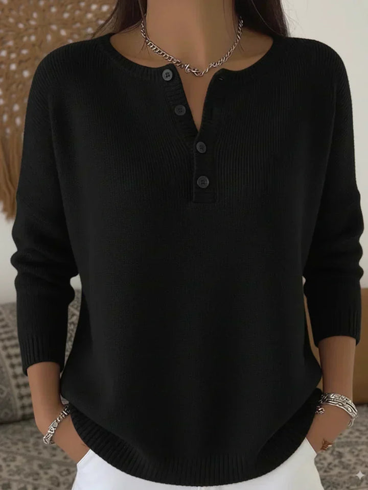 Agnès Paris | Pull Henley Encolure Boutonnée Amélie