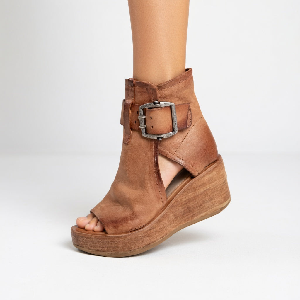 Agnès Paris | Bottines compensées ouvertes Lila