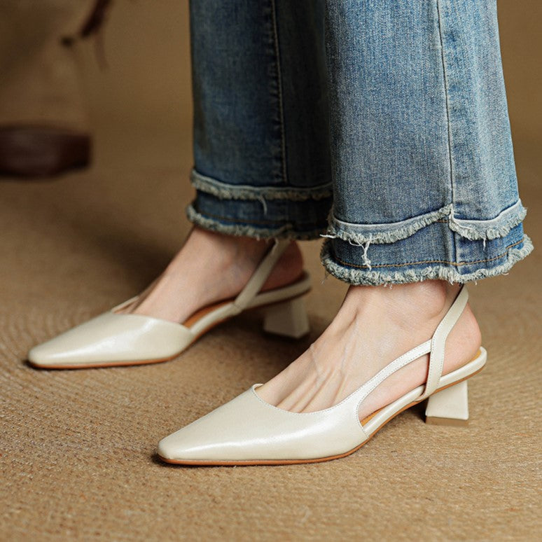 Agnès Paris | Escarpins Slingback en Cuir Élina