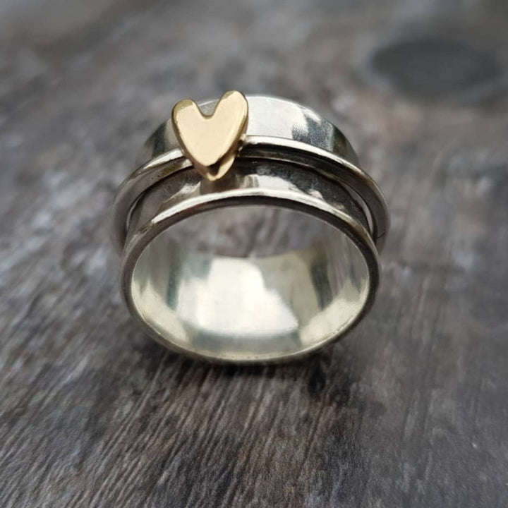 Agnès Paris | BAGUE EN ARGENT CŒUR DORÉ