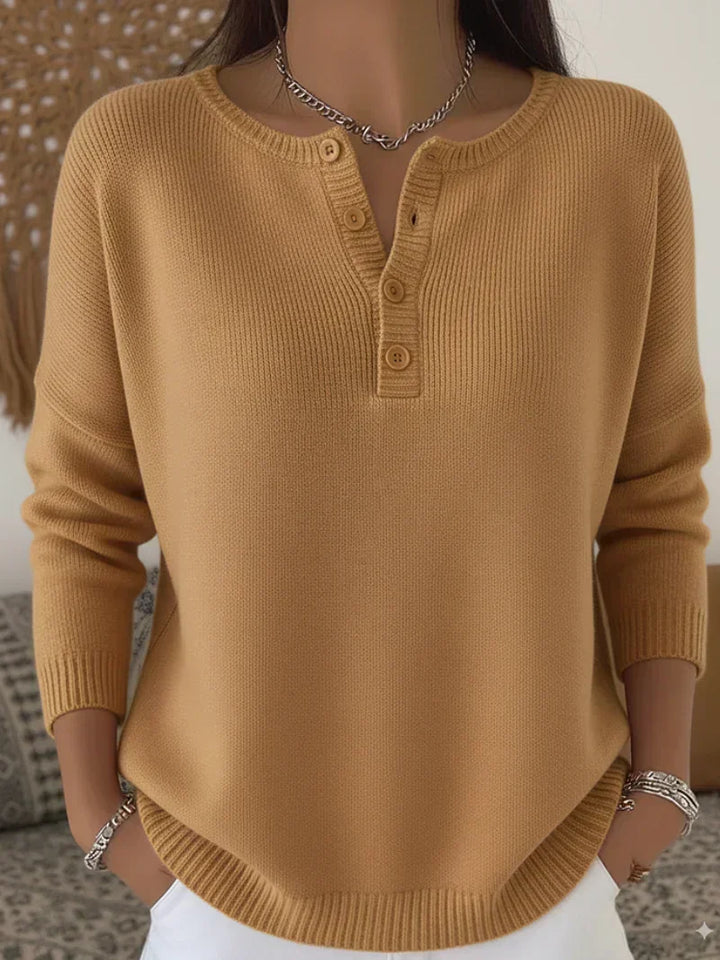 Agnès Paris | Pull Henley Encolure Boutonnée Amélie