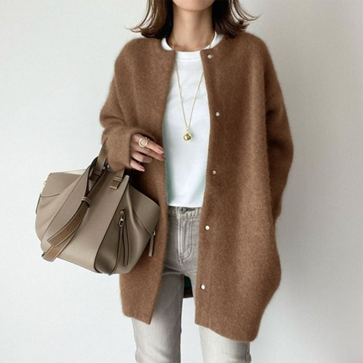 Agnès Paris | Cardigan Long Sans Col Léa