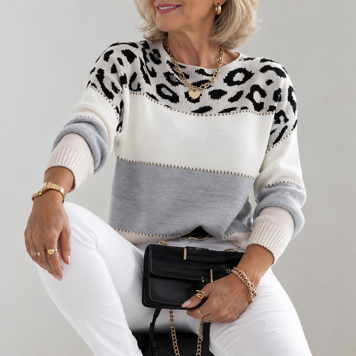 Agnès Paris | Pull Maille Imprimé Léopard Margot